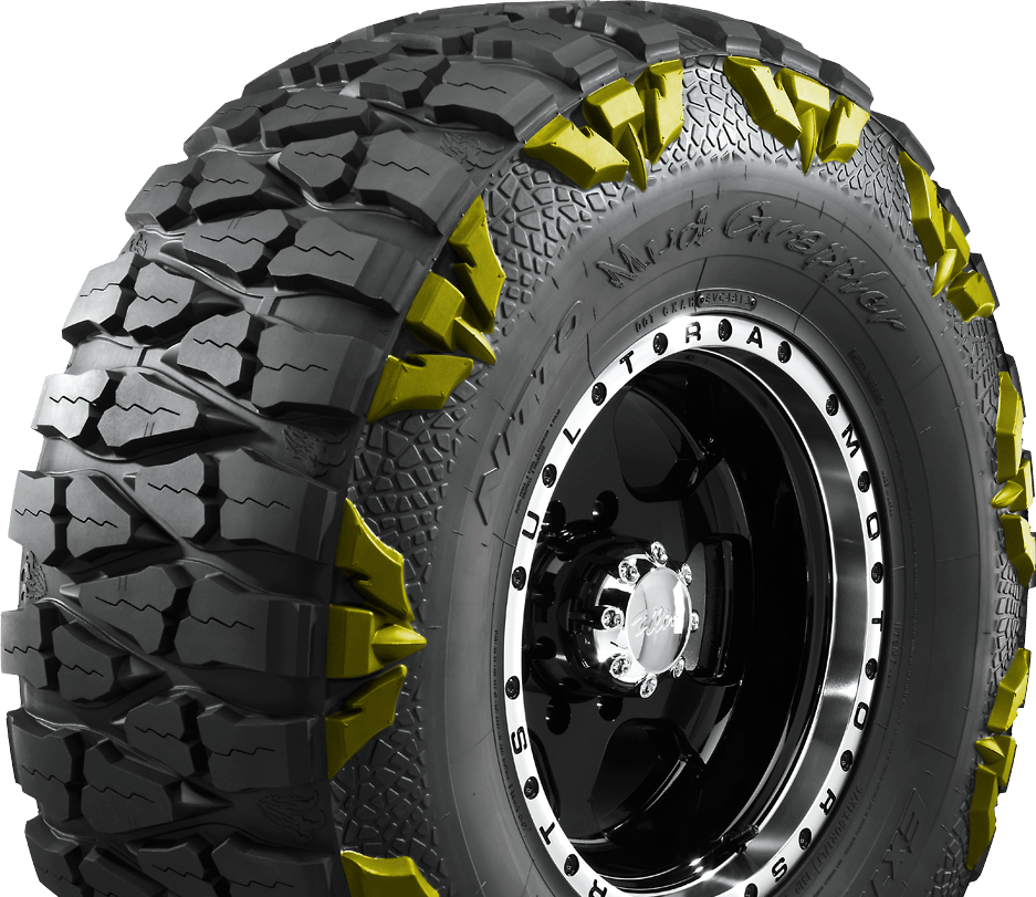 pattes sur le pneu Nittos extreme mud