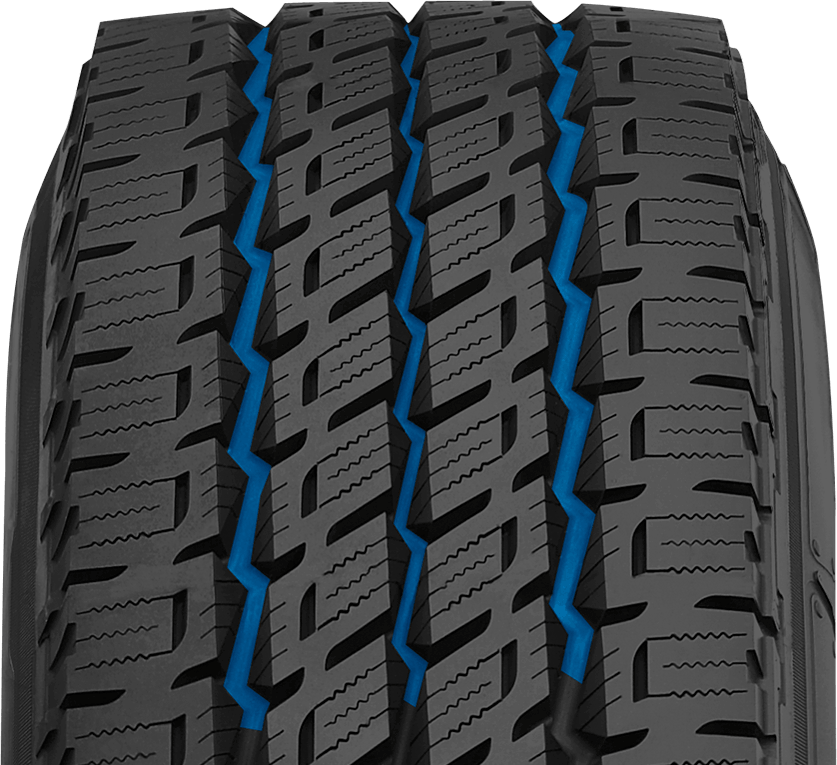 Le pneu de camion léger d’autoroute de Nitto a des rainures circonférentielles