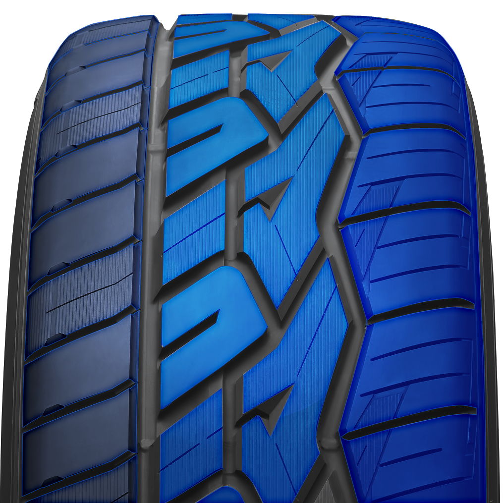 Nitto's SUV and CUV  performance tire has an a asymmetric design